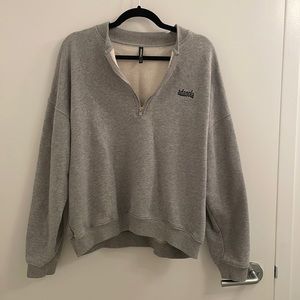 Gray Adanola Zip Pullover
